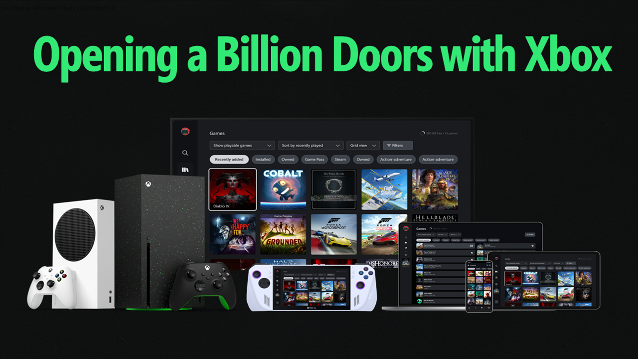 Microsoft rivela e ritrae il mockup dell'interfaccia utente Xbox con scheda Steam