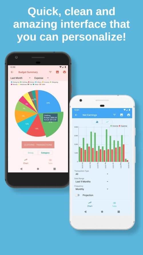 Bluecoins - 财务，预算，金钱，费用跟踪应用截图第3张