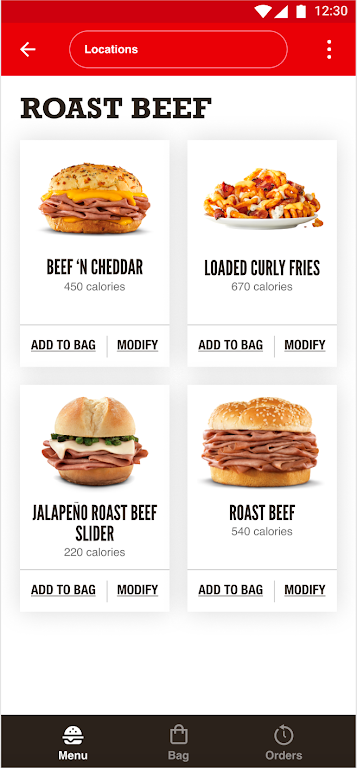 Arby's Fast Food Sandwiches应用截图第1张