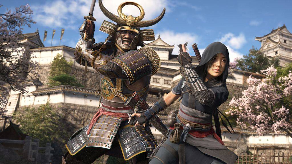Naoe와 Yasuke는 Assassin 's Creed Shadows, Ubisoft를 통한 이미지에서 팀을 이루고 있습니다.