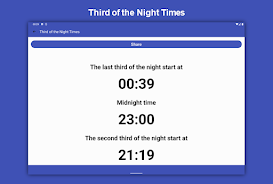 Schermata Third of the Night Calculator 3
