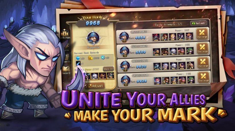 ภาพหน้าจอหน้าร้านแสดงเอลฟ์สีม่วงแบบ warcraft-esque ยืนอยู่ตรงหน้าภาพหน้าจออีกครั้ง