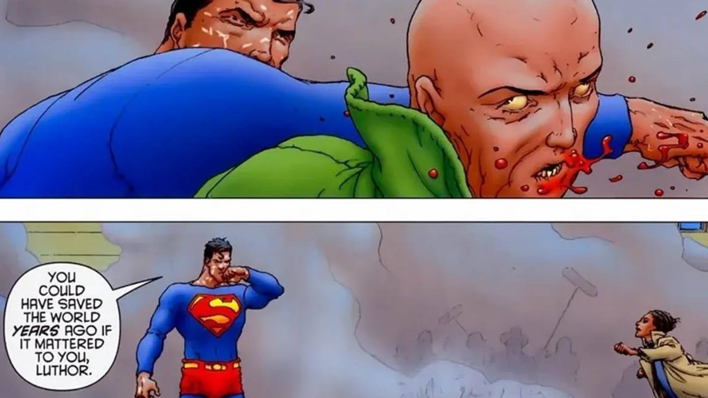 Superman vecht Lex Luthor