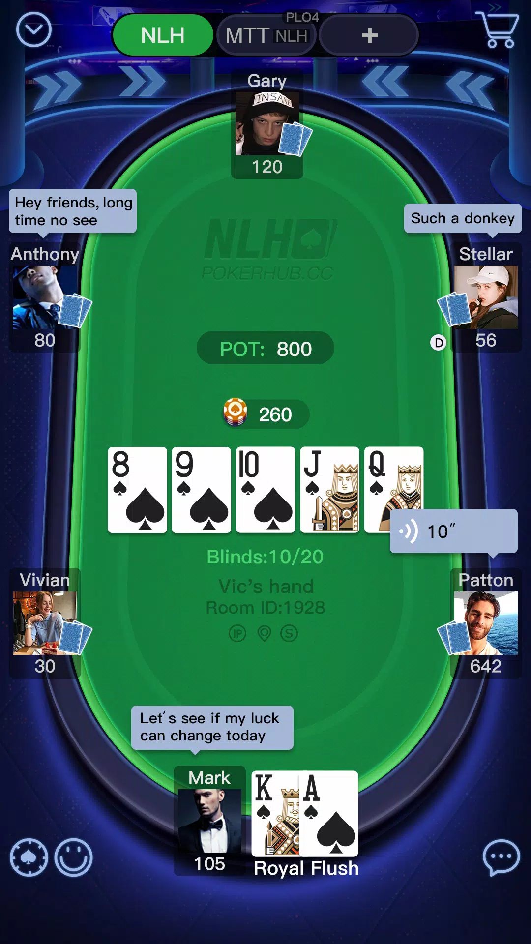 Schermata Poker Hub 2