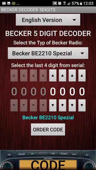 Becker 5Digit Radio Code Capture d'écran 2