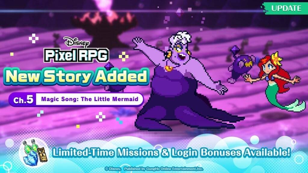 "Ariel과 Ursula는 새로운 업데이트에서 Disney Pixel RPG에 가입합니다."