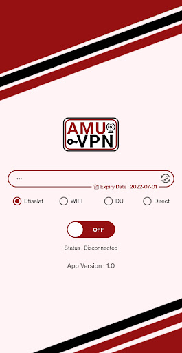 Schermata Amu VPN 0