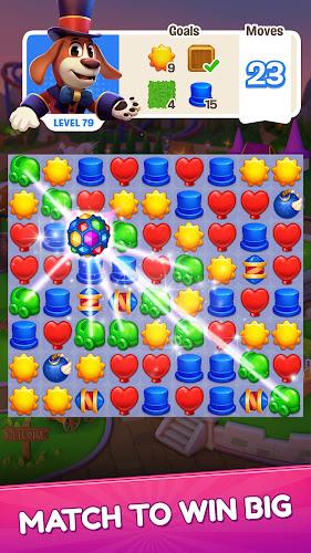 Thrill Match: Theme Park Games Captura de pantalla 0