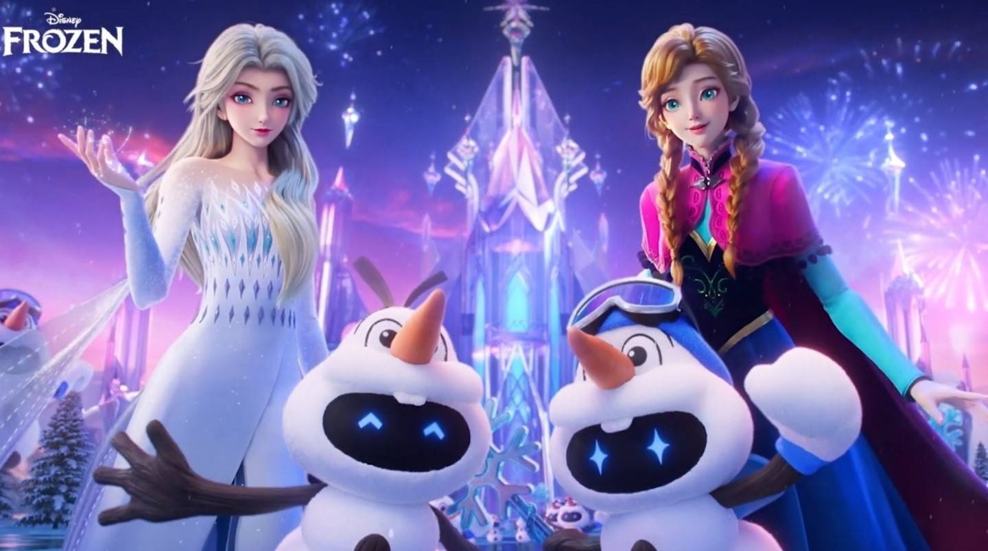 《冰雪奇缘》的艾莎、安娜和奥拉夫给中国的 MOBA 带来了冬天王者荣耀国际服（Honor of Kings）