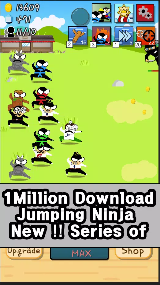 Ninja Growth - Brand new clicker game Mod ဖန်သားပြင်ဓာတ်ပုံ 1