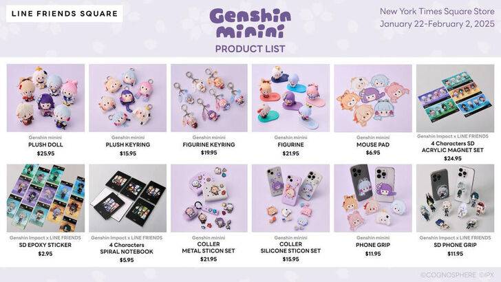 Genshin Minini Pop-up Store in arrivo a New York