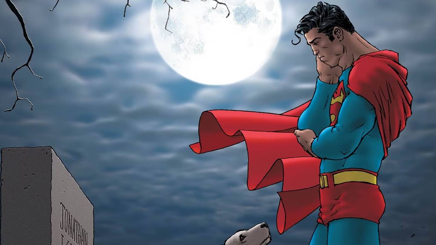 Superman bij Kent's graf