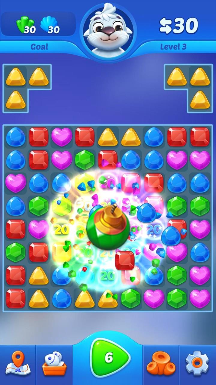 Jewel crush - match 3 game Screenshot 2