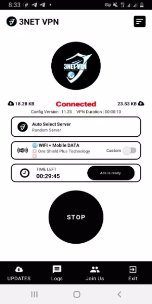 3NET VPN स्क्रीनशॉट 0