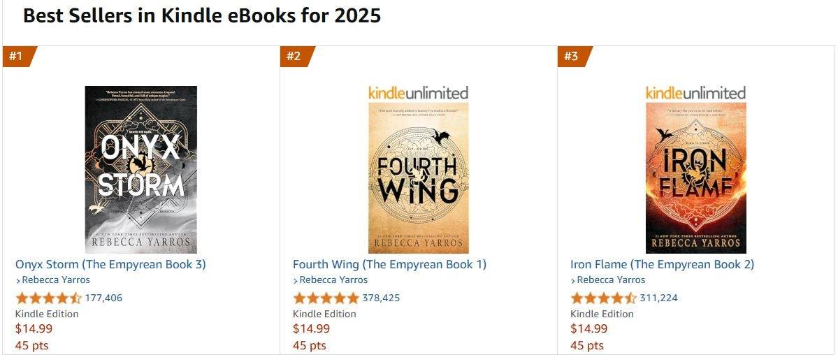 Amazon лучше всего продавать книги Kindle