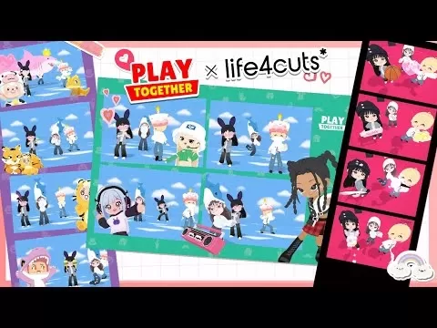 Play Together Life4cuts collaboration showcase