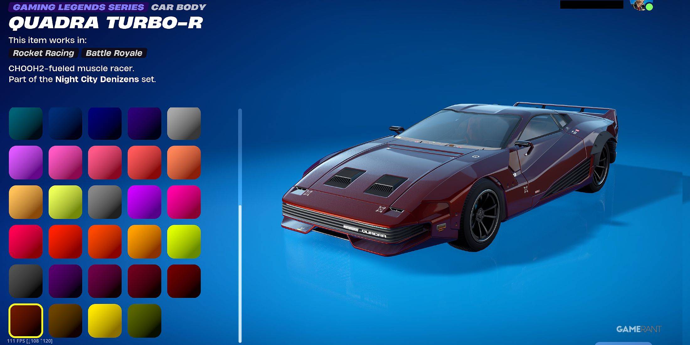 Cyberpunk Quadra Turbo-R Customization