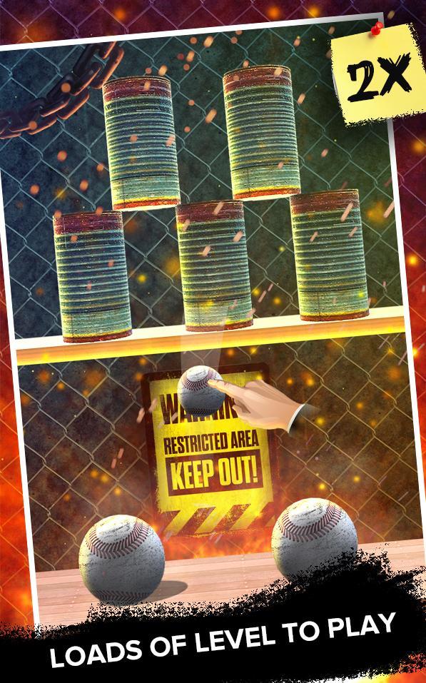 Hit & Knockdown Can Ball Shoot Screenshot 2