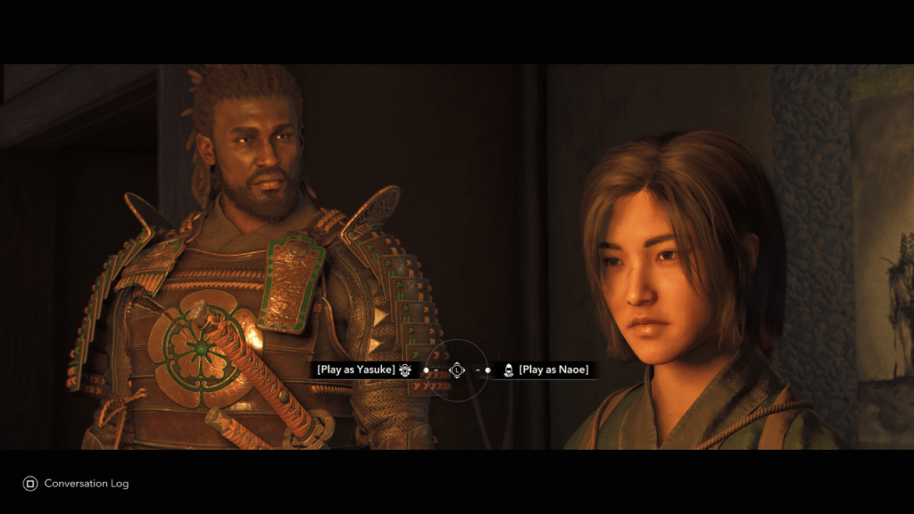 Algumas cenas permitem que os jogadores escolham entre jogar como Yasuke e Naoe em Assassin's Creed Shadows