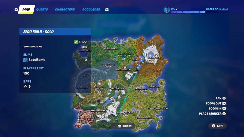 Alle Schwarzmarktorte in Fortnite Kapitel 6, Staffel 2.
