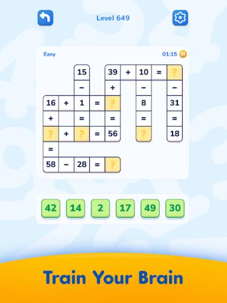 Math Crossword Captura de pantalla 3