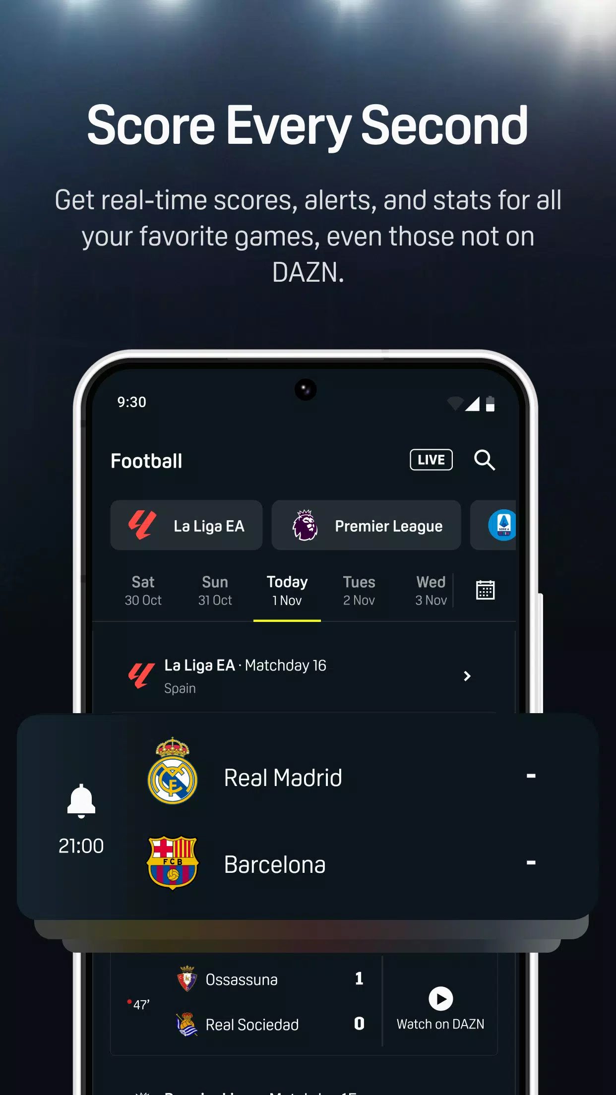 DAZN (運動賽事直播)應用截圖第3張