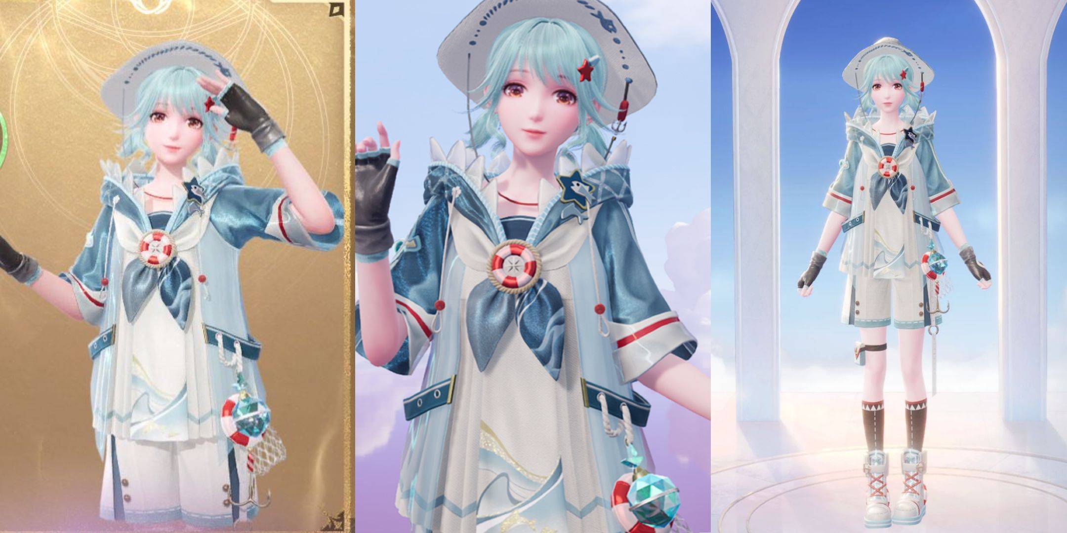 Rippling Serenity Outfit Evolution
