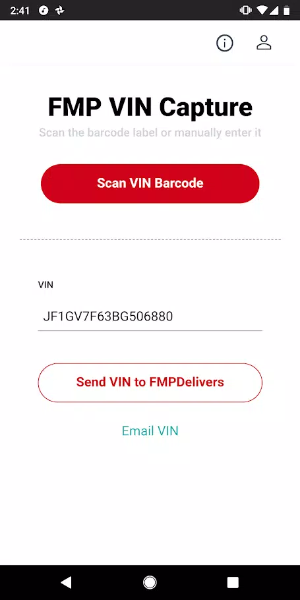 DSTによるFMPDeliversのFMP VINスキャン