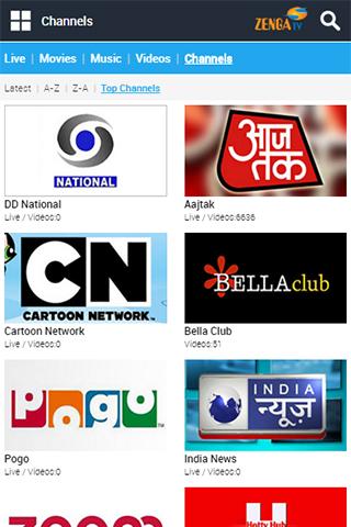 ZengaTV Mobile TV Live TV应用截图第1张