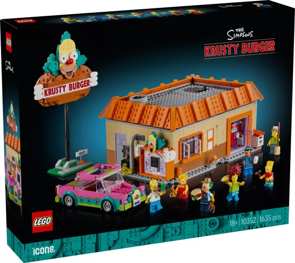 LEGO RIVIVES SIMPSONS COLLABORAZIONE con il nuovo set di hamburger di Krusty