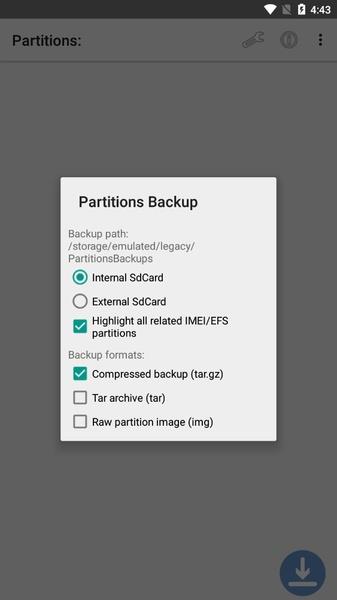 Partitions Backup and Restore Скриншот 0