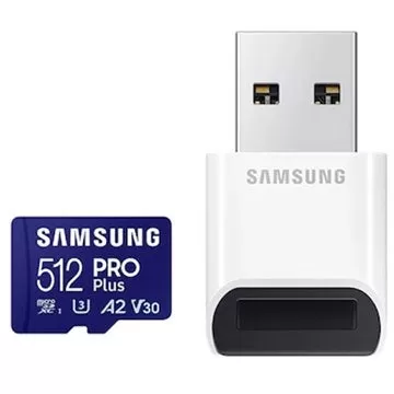 512 GB Samsung Pro Plus Micro SDXC Card con adattatore USB ora $ 29,99