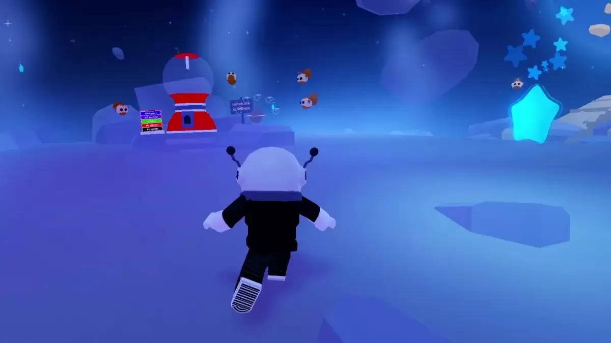 Adopt Me gameplay showing Shooting Stars and a Gumball Machine