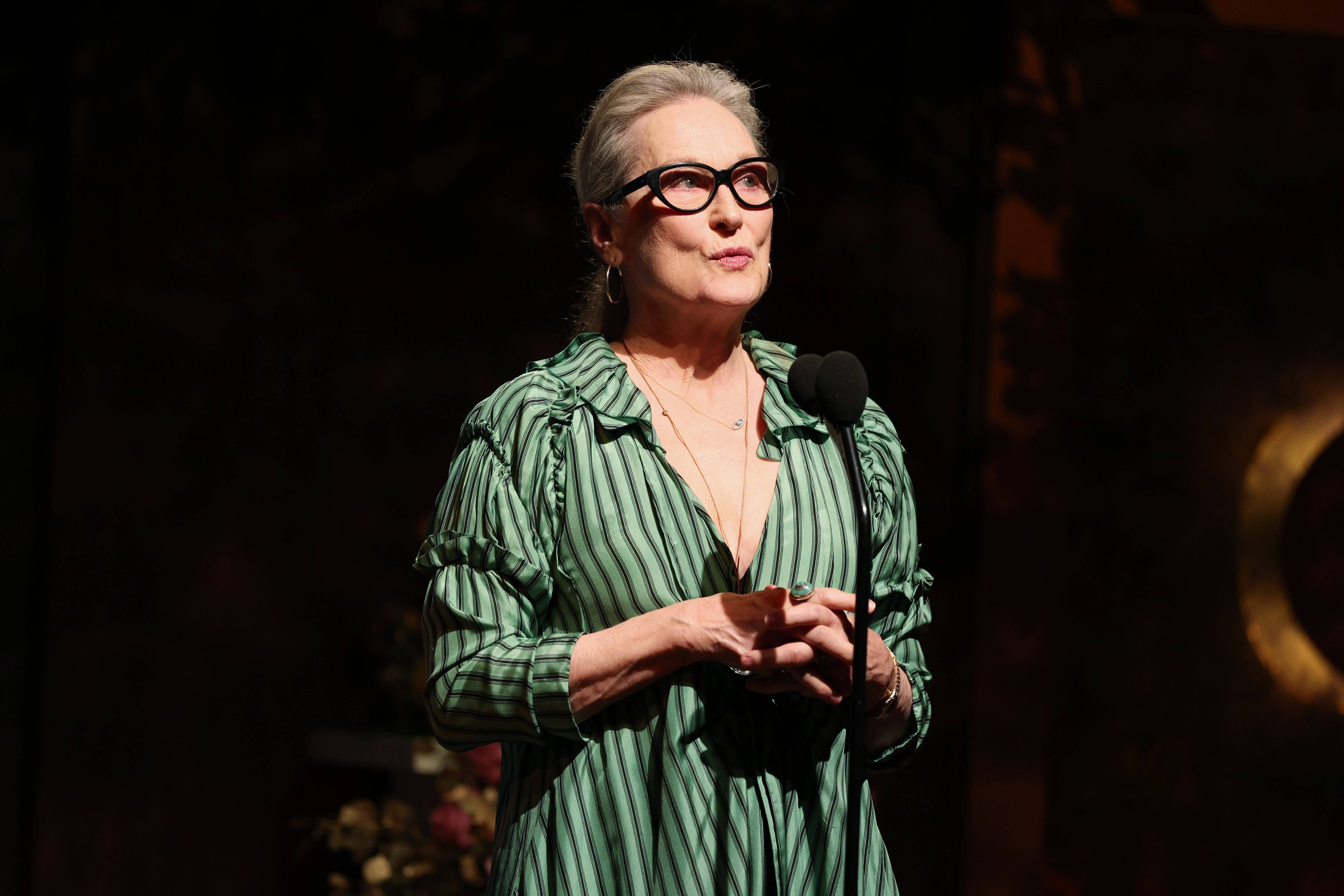 Meryl Streep. Getty Images를 통한 Christopher Polk/GG2025/Penske Media의 사진.