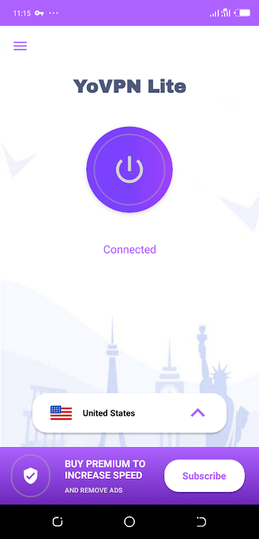 YoVPN-LITE, The Free fastest and most secured VPN Schermafbeelding 0