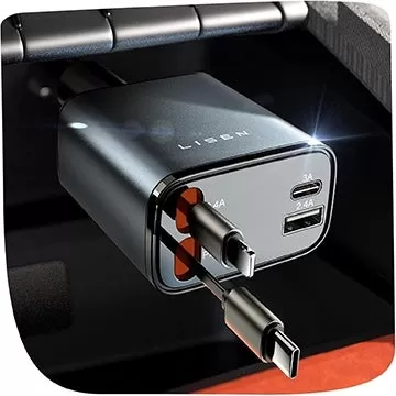 Получите автомобильное зарядное устройство с выдвижным USB Type-C и Lightning Cables за менее чем 15 долларов