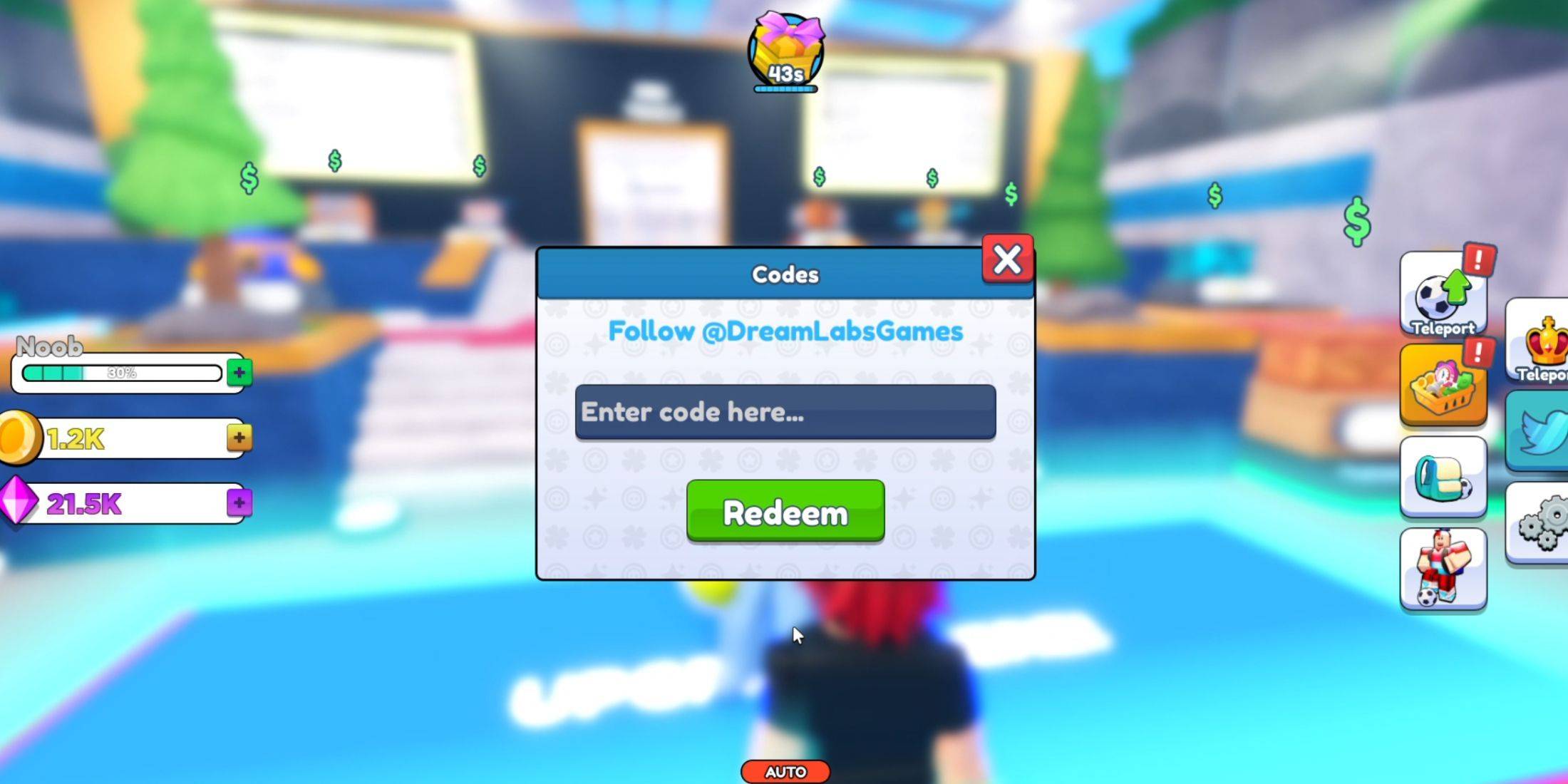 Ang pagtubos ng mga code sa goal kick simulator