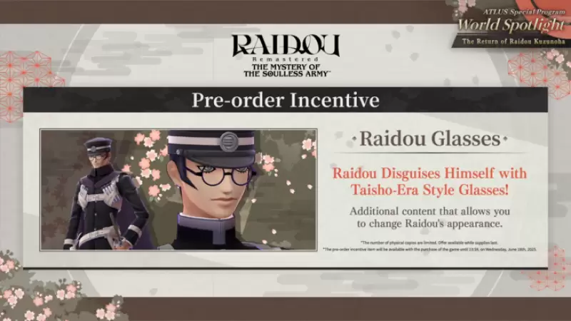 Raidou remasterizado por pedido anticipado y DLC