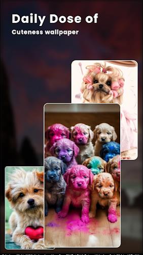 Puppy Love: Cute Dog Wallpaper Schermafbeelding 3