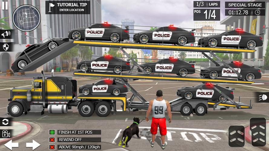 US police Cars Transport truck 스크린샷 3