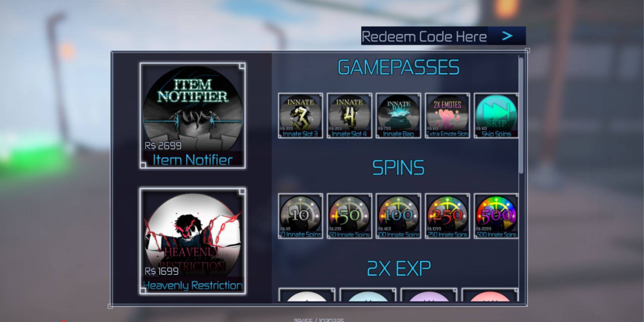 Jujutsu Infinite world spawn location