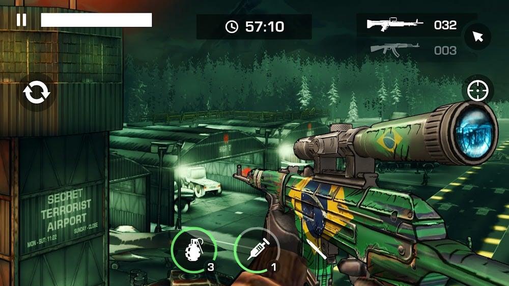 Gun 2. 反恐战。3D射击游戏。狙击手。应用截图第3张
