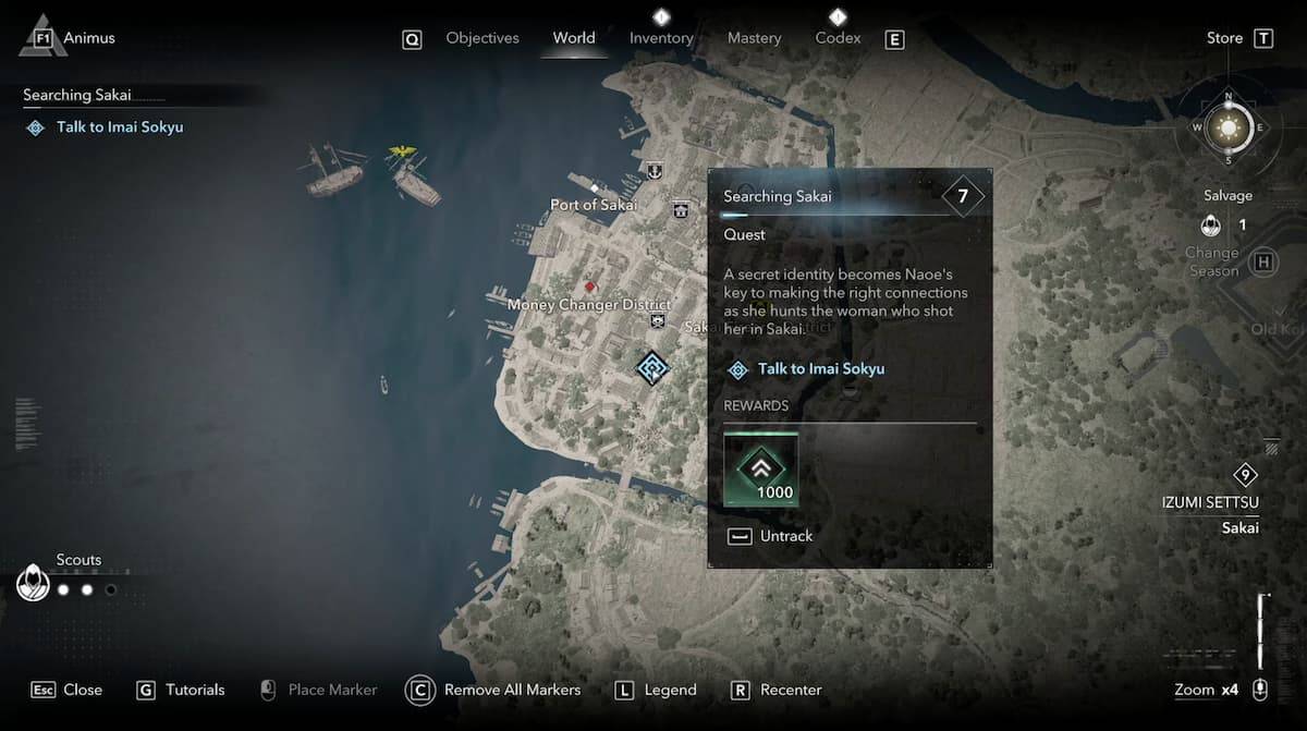 Assassin's Creed Shadows Imai Sokyu местоположение