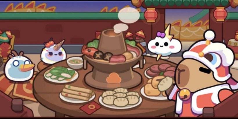 เทศกาลฤดูใบไม้ผลิของ Capybara Go: Lanterns, ดอกไม้ไฟและชุดเต้นรำสิงโตน่ารัก